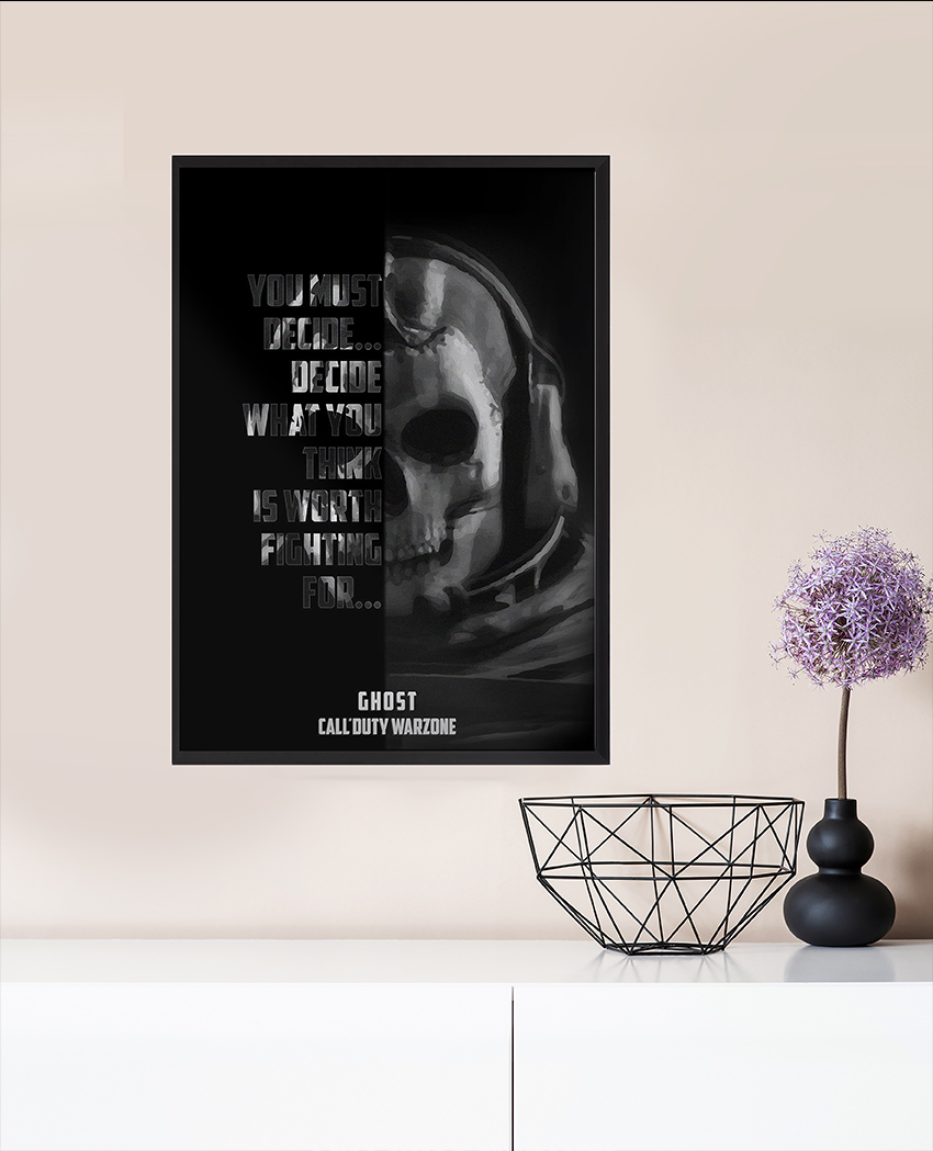 تابلو گیمینگ شیک برای اتاق پسر طرح گوست FM-1008