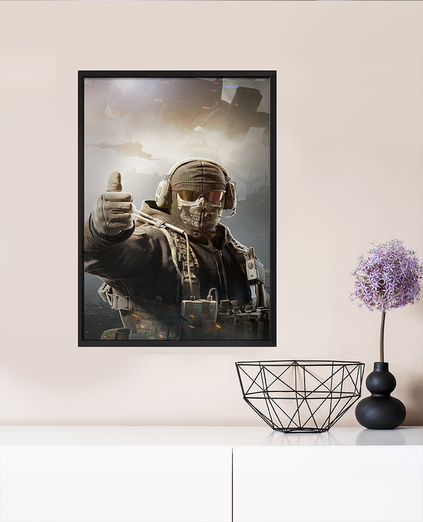 تابلو گیمینگ طرح کالاف دیوتی برای اتاق پسر FM-1012