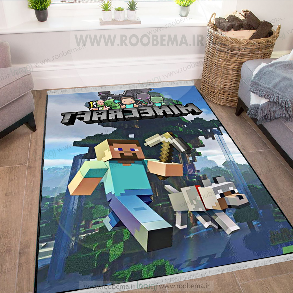 فرش چاپی مدل Minecraft مخصوص اتاق گیمینگ FM-1134