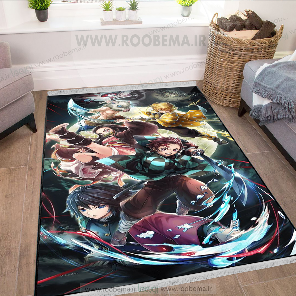 فرش چاپی حفن طرح انیمه شیطان کش FM-1141