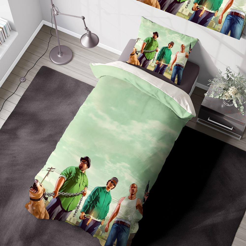 رو تختی گیمینگ طرح بازی اتومبیل دزدی بزرگ FM-1056